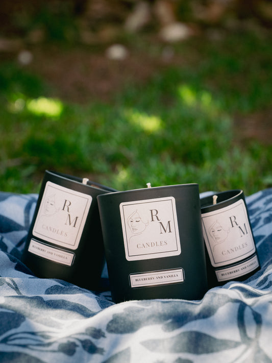 Blueberry and Vanilla RM Luxury Candles